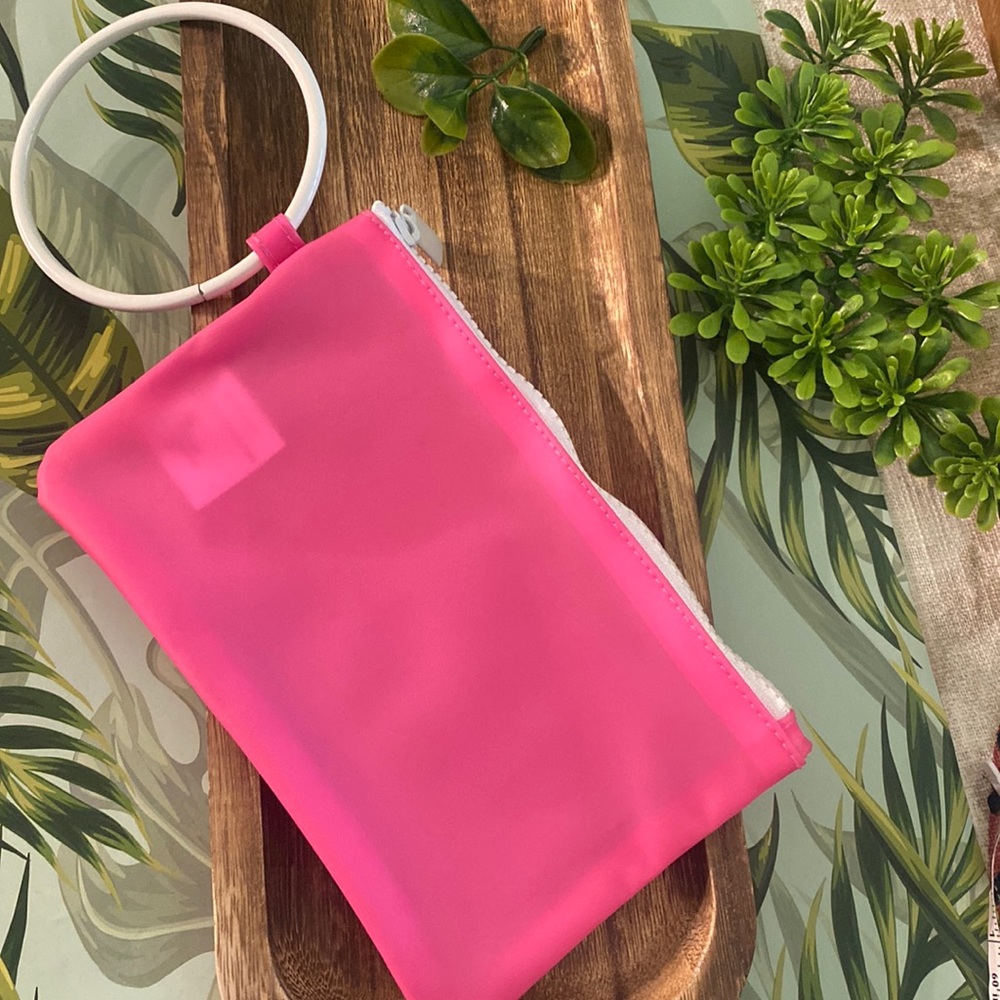 Hot pink wristlet purse 11 inch leangth
